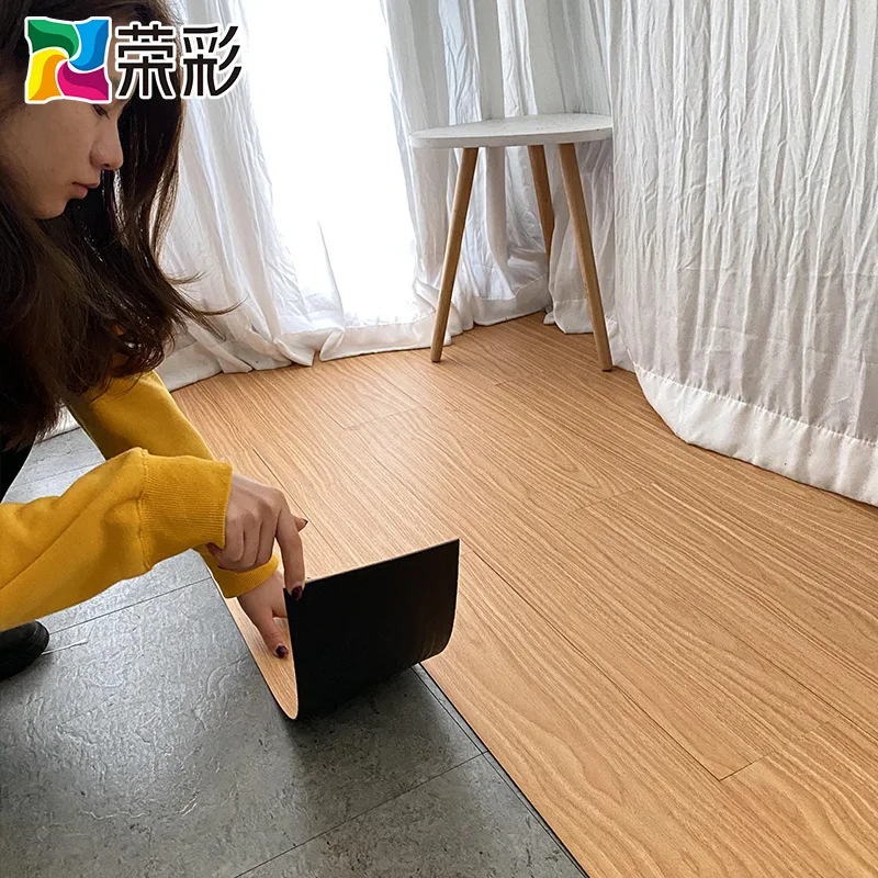 

7PCS PVC Floor Stickers Self-Adhesive Thickened Wear-Resistant Waterproof Household Commercial Imitation Wood Style Floor Tiles