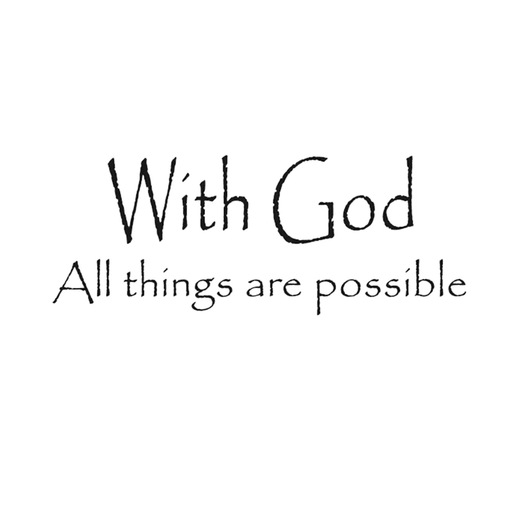 

DIY God Words Removable Wall Decals Adhesive Wall Stickers Mural Art Home Decoration