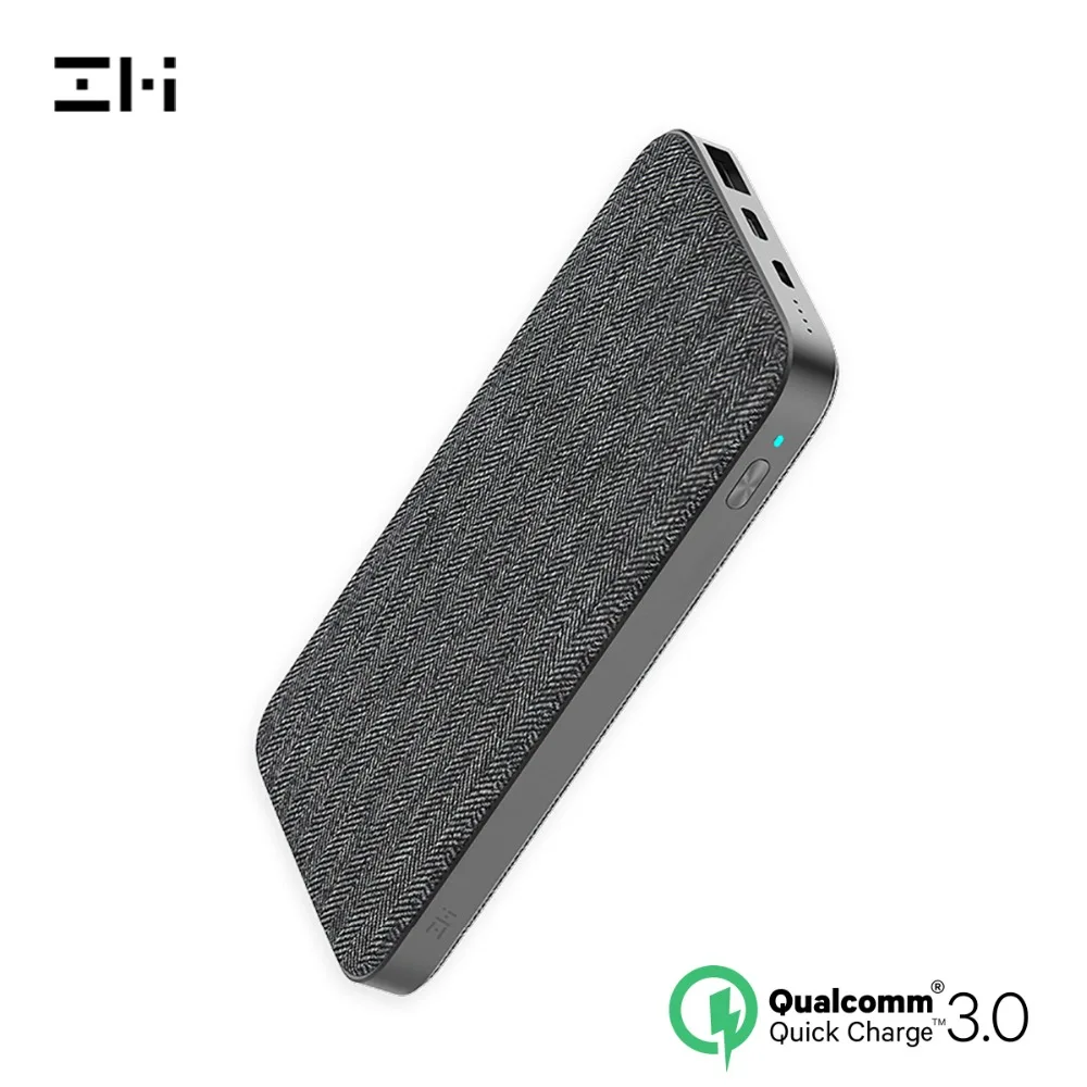 

Оригинальный внешний аккумулятор ZMI 10000 мАч Двусторонняя Быстрая зарядка 18 Вт макс. QC Быстрая зарядка PD для Apple 12/XR для Xiaomi 11/12