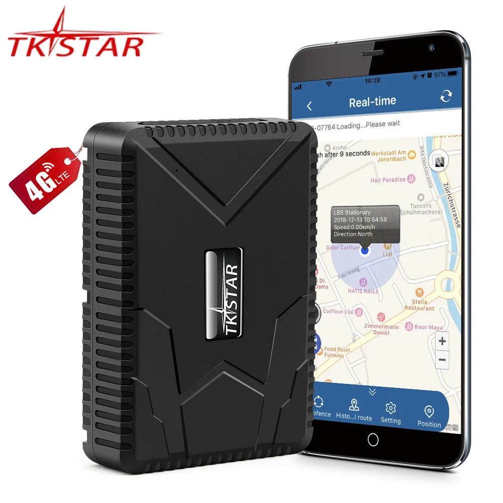 

4G LTE Car GPS Tracker GPRS Locator Tamper TKSTAR TK915 7800mAh Big Battery Strong Magnet Waterproof IP65 Alert Free APP