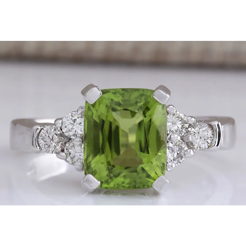 

Европейское и американское поп-кольцо взрывы Яблоко Зеленый Циркон бриллиант