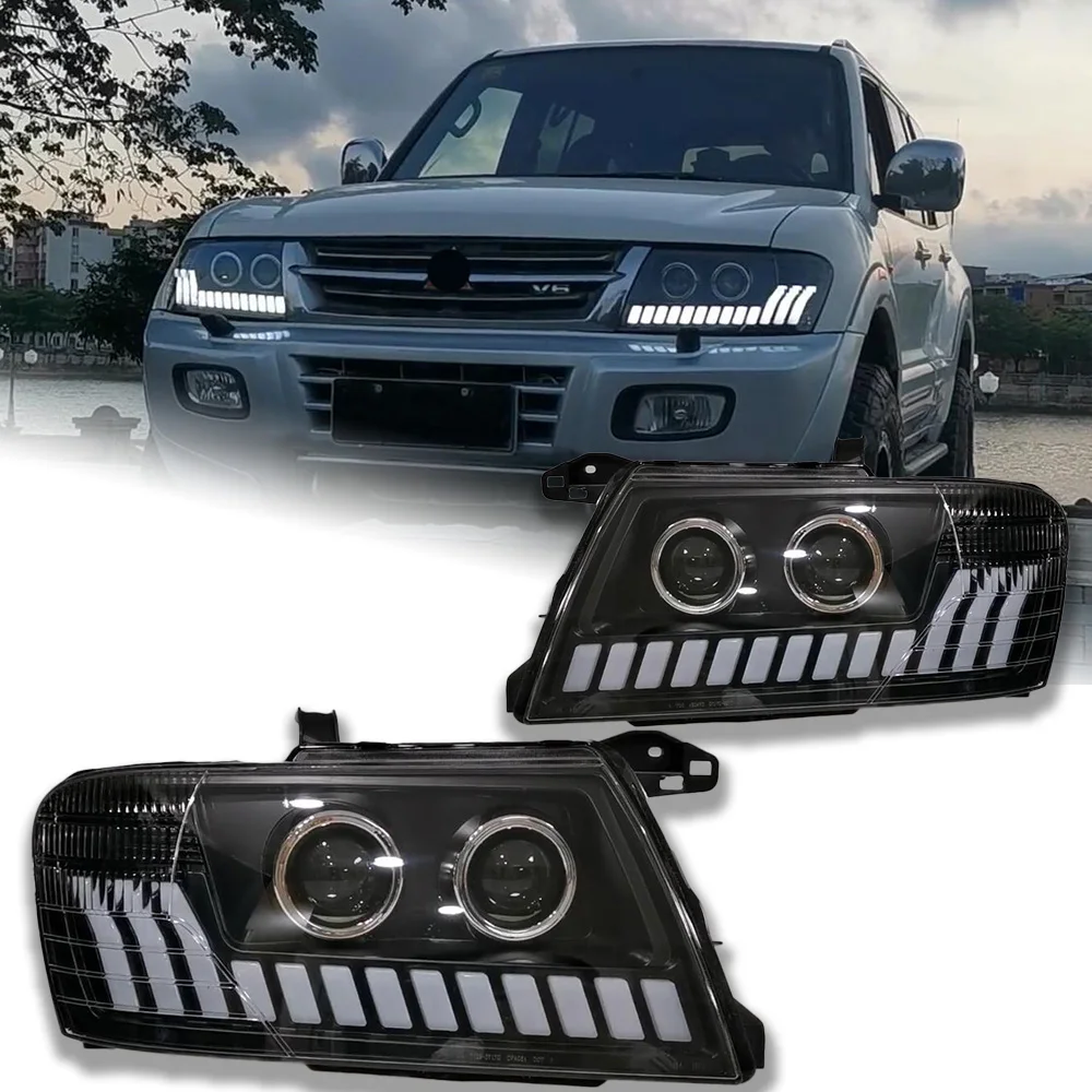 

Car Lights for Mitsubishi Pajero V73 Headlight Projector Lens V75 Head Lamp V77 LED Headlights Dynamic Signal Drl Automotive