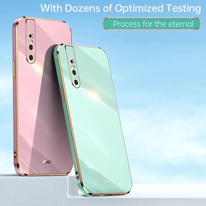 

Luxury 6D Plating Silicone Shockproof Bumper Phone Cases for Vivo S1 S12 Pro Coque INS Popular Ultra-thin Soft TPU Back Cover