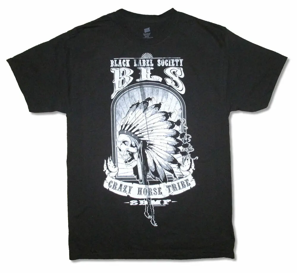

Black Label Society Crazy Horse Warpath Tour 2011 Black T Shirt New BLS
