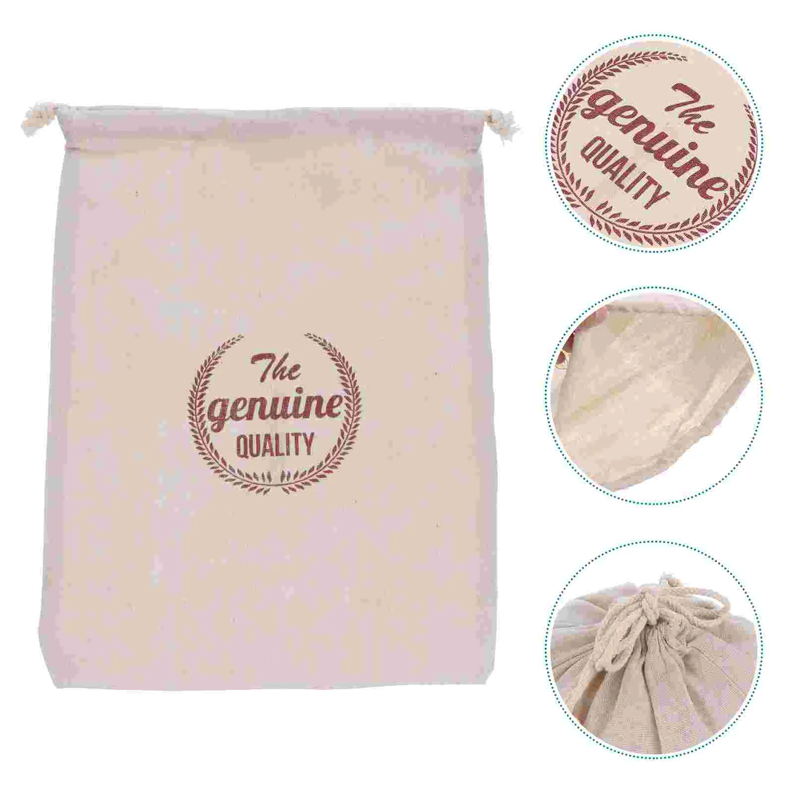 

Bread Bag Drawstring Bags Storage Pouch Reusable Linen Loaf Unbleached Muslin Homemade Cotton Sack Produce Fabric ‌Fabric‌ Home