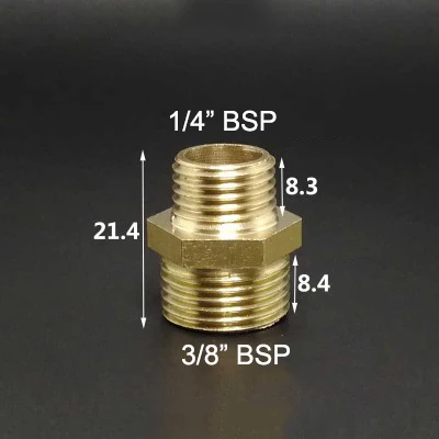 

1/8 "1/4" 3/8 "1/2" 3/4 "1" BSP наружная резьба латунный фитинг для труб равный переходник с шестигранной ниппельной муфтой