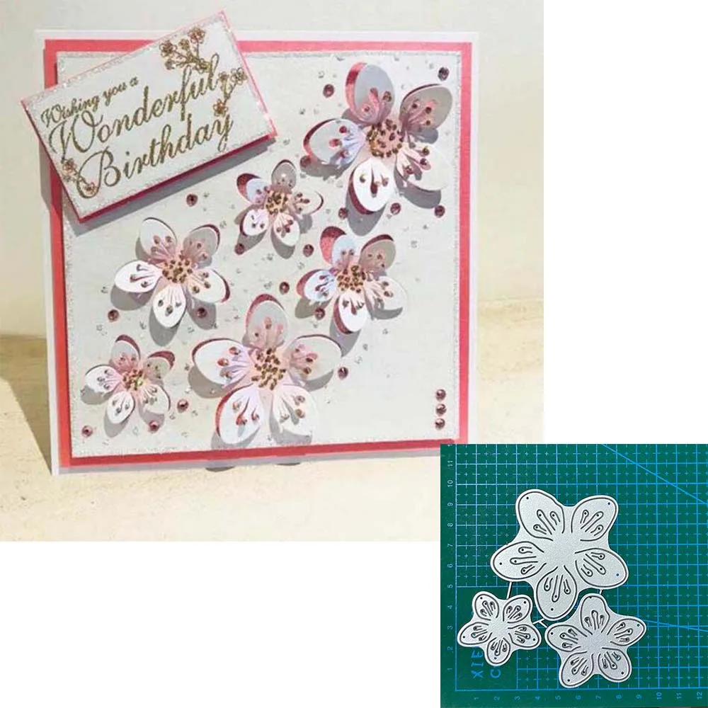 

Flower Metal Cutting Dies for DIY Scrapbooking Album Paper Cards Crafts Blade Punch Embossing Die Cuts Handicrafts New