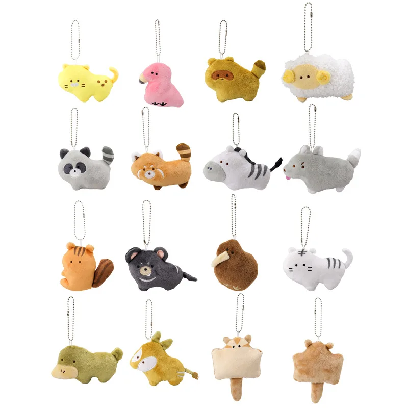 

Yell Plush Keychain Peas Eyes Small Eyes Plushile Bag Pendant Flamingo White Tiger Sheep Kawaii 10Cm Soft Stuffed Toys Gifts