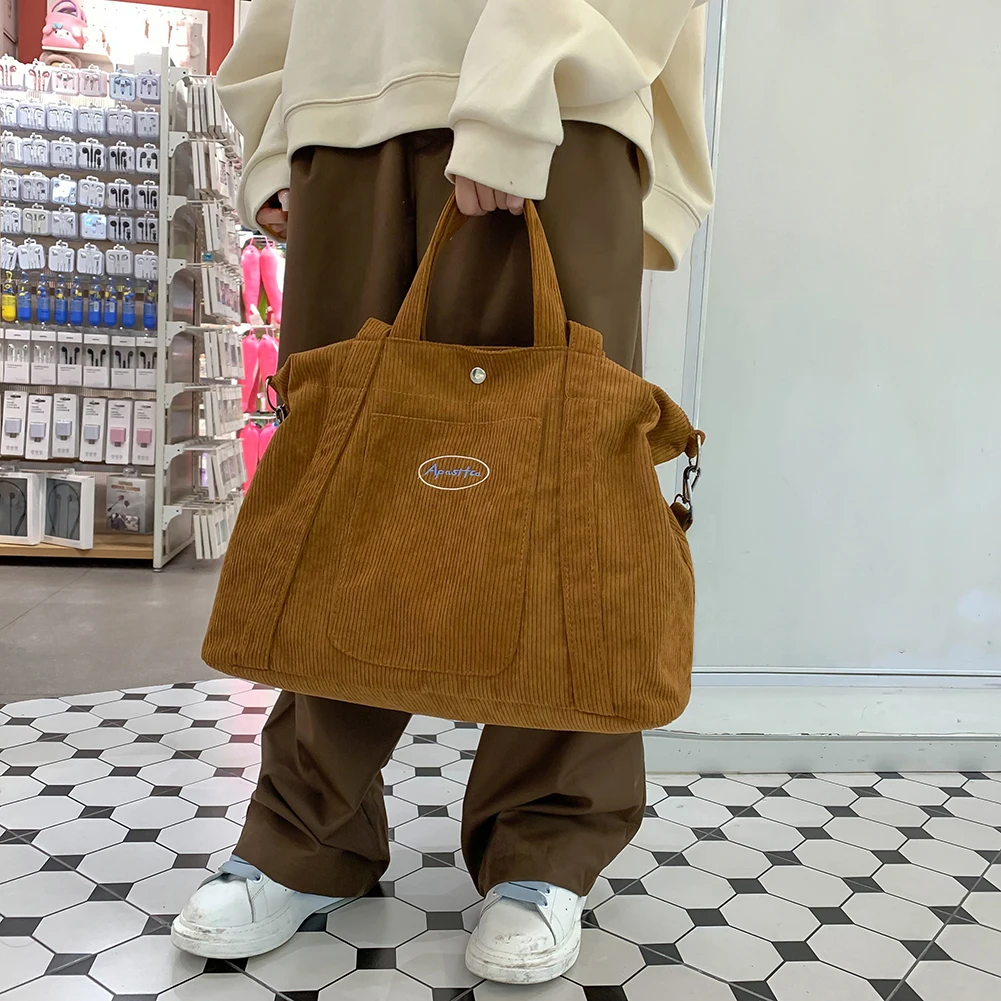 Женские повседневные сумки через плечо с внутренним карманом вельветовые