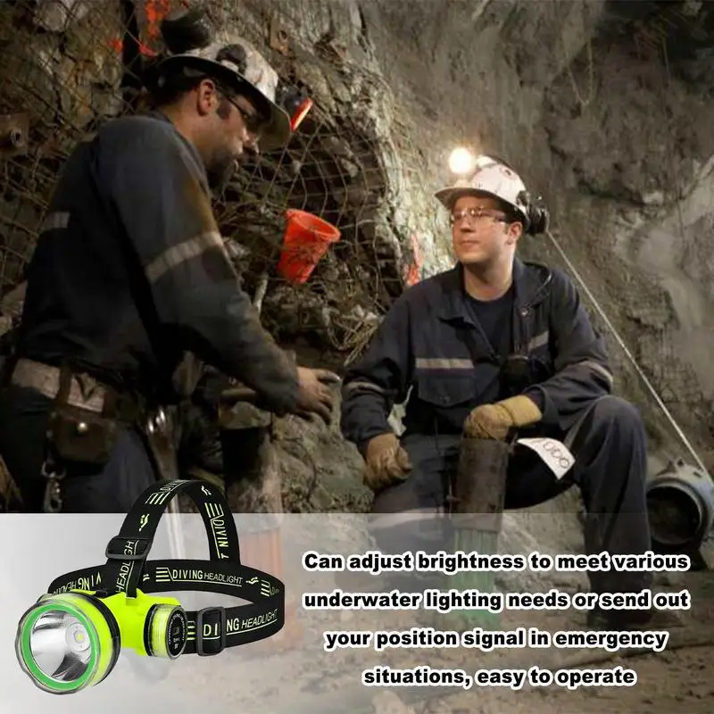 Фонарь для рыбалки головные фонари 350 м подводный 2 режима зуммируемый