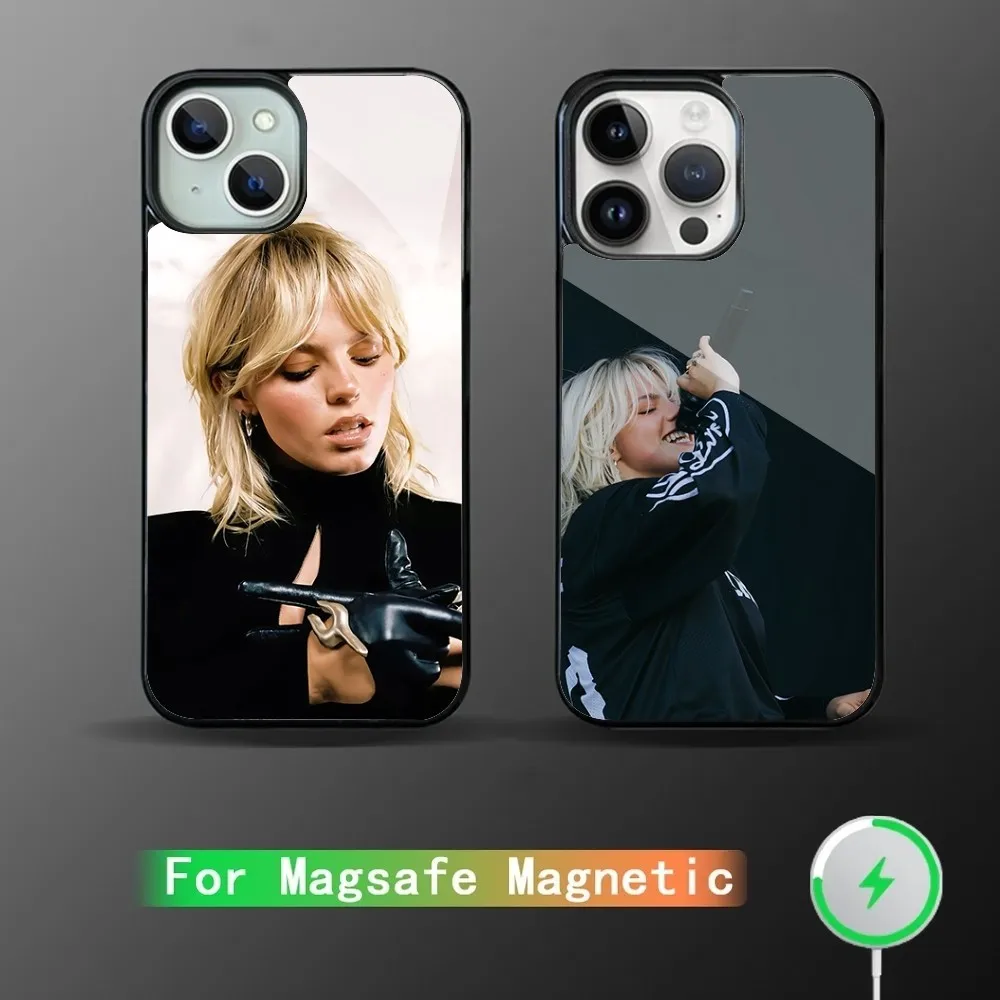 Чехол Для Телефона R-Renee Rapp С Изображением iPhone Pro Max Mini Сильной Магнитной Функцией