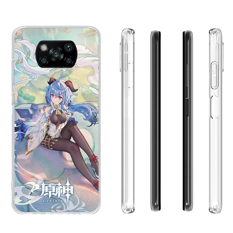 Чехол для телефона Genshin Impact Ganyu Xiaomi Poco X5 X4 X3 Nfc X6 F5 Pro F4 Gt F3 F2 F1 M5 M5S M4 M3