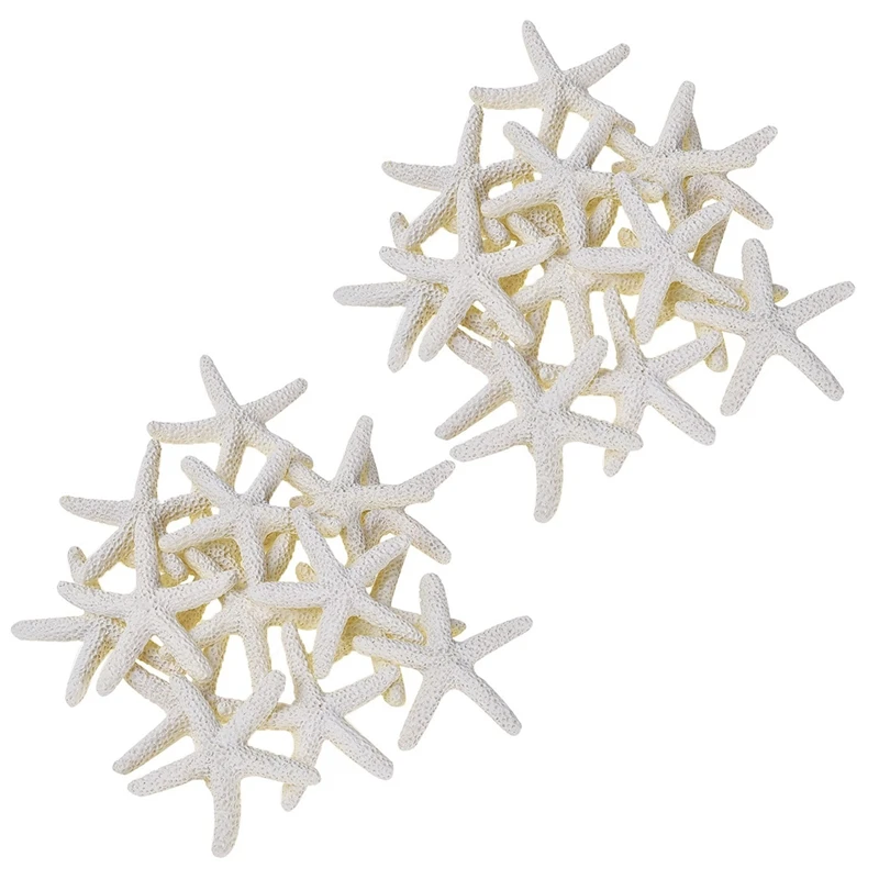 

30 Pieces Creamy-White Pencil Finger Starfish For Wedding Decor, Home Decor And Craft Project