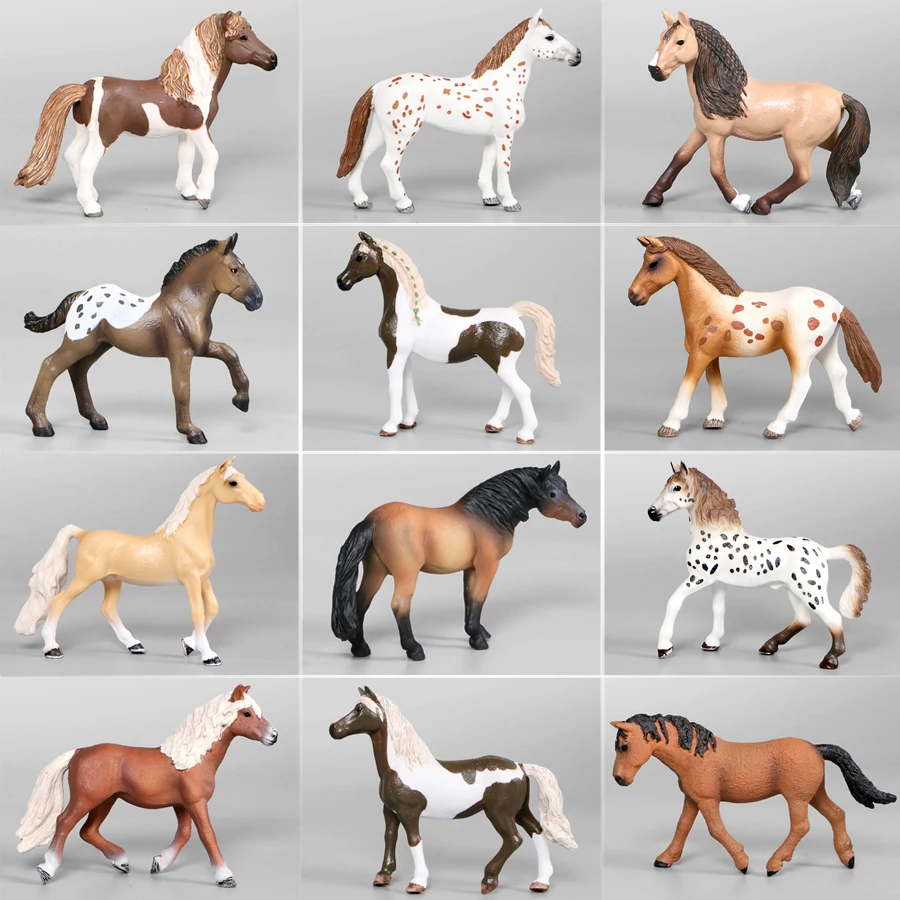 

Реалистичные Модели диких животных, лошади, животные, апалоза, Арабская лошадь, экшн-фигурка, развивающая коллекционная фигурка, игрушки для детей