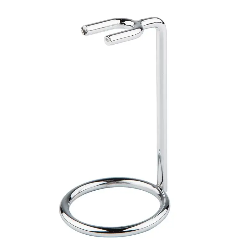 Men Metal Art Shaving Brush Stand Razor Base Chromed Silver 