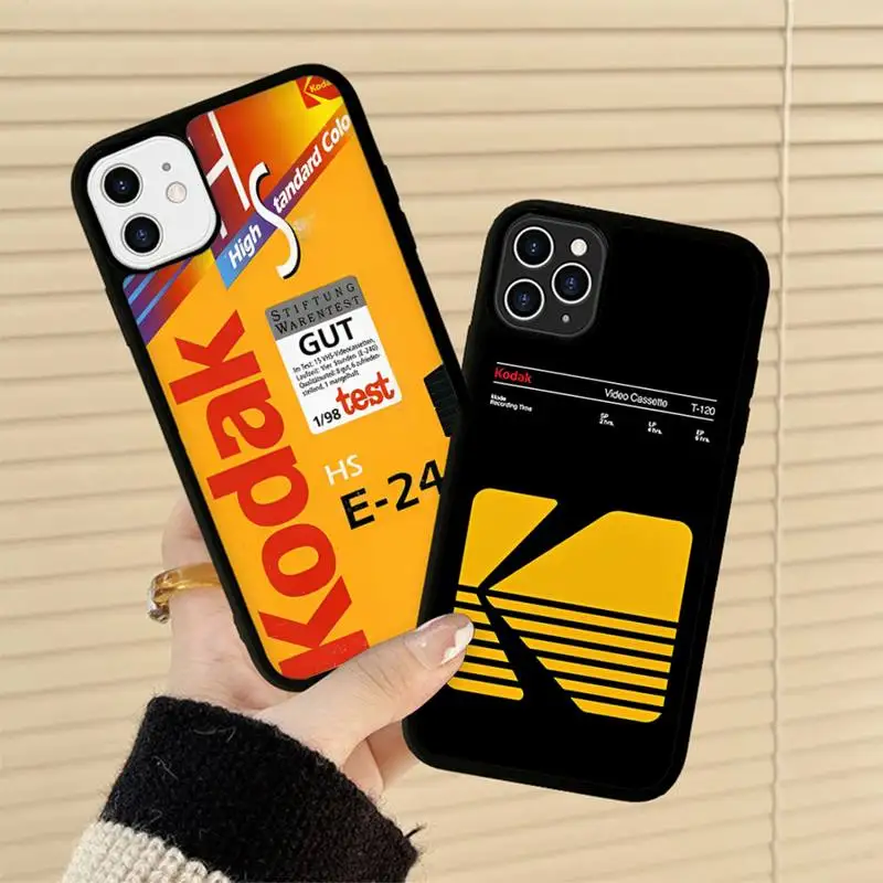 

Fashion K-Kodak Phone Case Silicone PC+TPU Case for iPhone 11 12 13 Pro Max 8 7 6 Plus X SE XR Hard Fundas