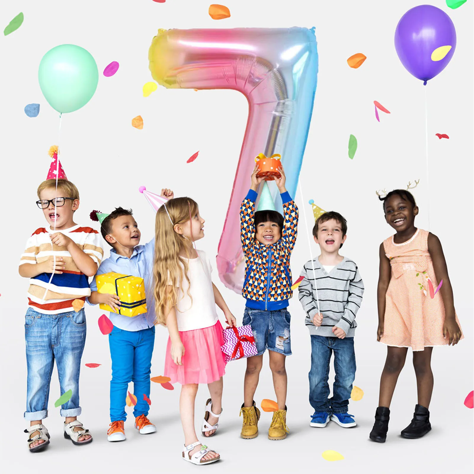 Большие 40 дюймов желейные цифры 0-9 шары радужные градиентные для дня рождения