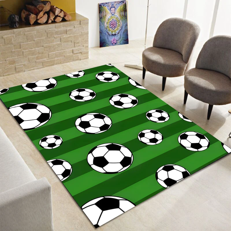 3D football pattern carpet,bedroom,living room decoration carpet,household entrance door mat,children's room anti-skid floor mat