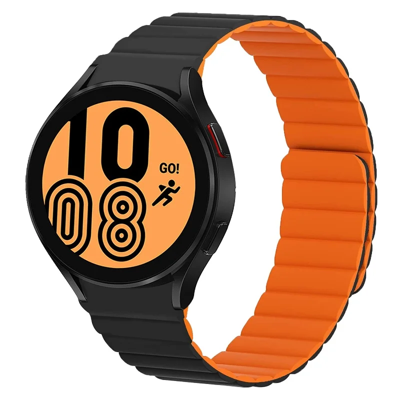 

Galaxy Watch 5/ 4 44mm40mm Curved End No Gaps Strap Only for Samsung Galaxy Watch 4 Classic 46mm42mm Silicone Magnetic Loop Band