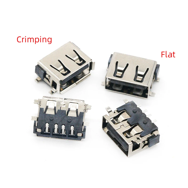 10 шт./лот SMD USB тип A гнездовой разъем 4PIN AF 0 монтажный для печатной платы черный