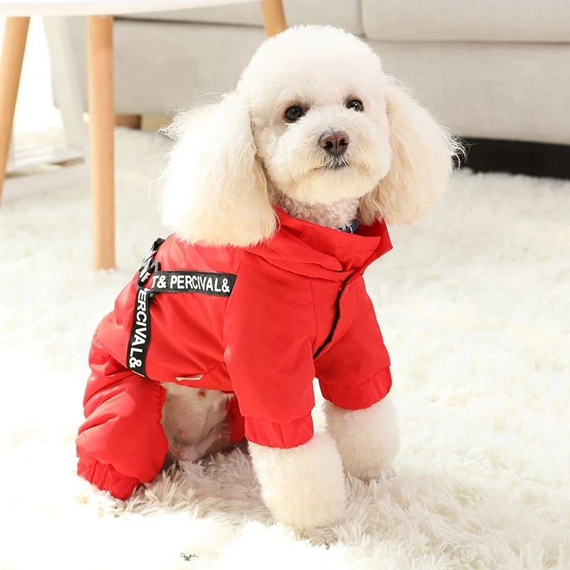 

6 Sizes Red Dog Clothes Winter Warm Pet Jacket Coat Puppy Chihuahua Clothing Hoodies For Small Medium Dogs Puppy Outfit