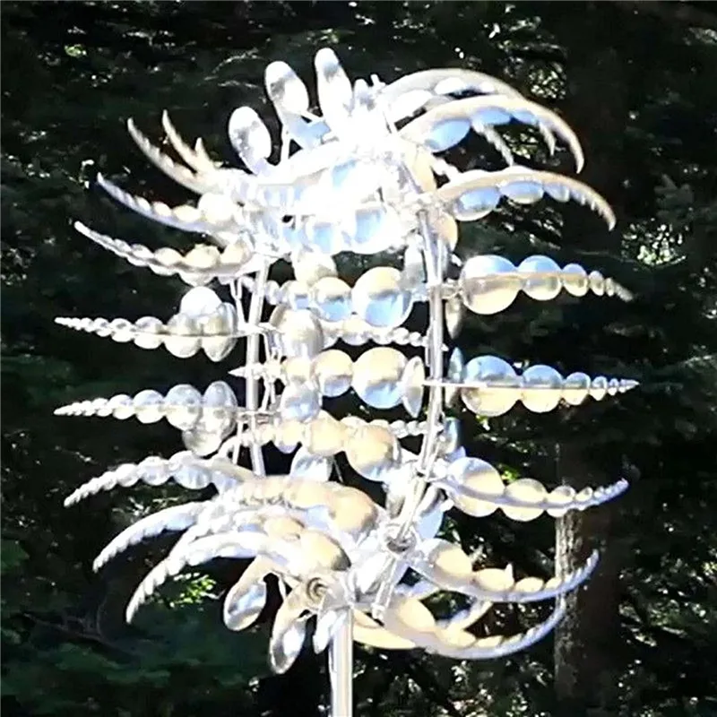 

Magical Metal Windmill Kinetic Sculpture For Outdoor Garden Yard Lawn Patio Wind Catchers Wind Solar Wind Spinners Decoration
