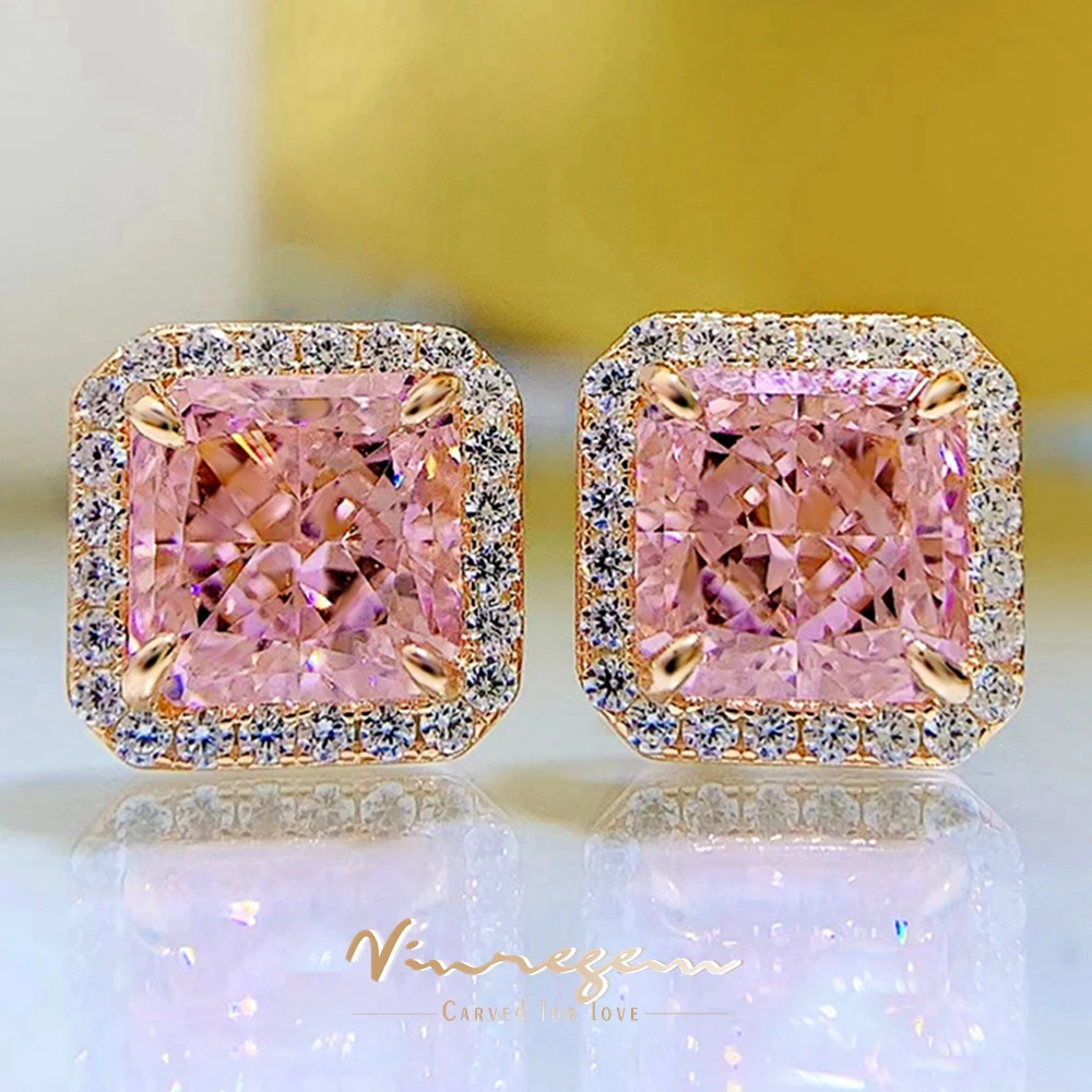 

Серьги-гвоздики Vinregem из белого золота 18 карат, 7*7 мм