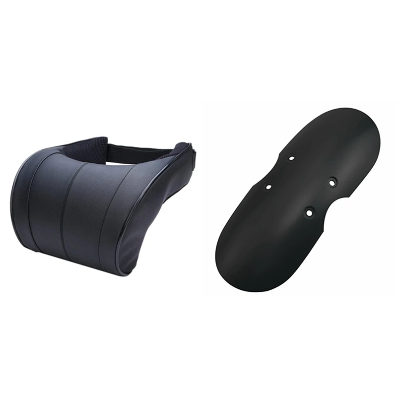 

1 Pcs Motorcycle Short Front Fender & 1Pcs Auto Car Neck Pillow Memory Foam Pillows Neck Rest Seat
