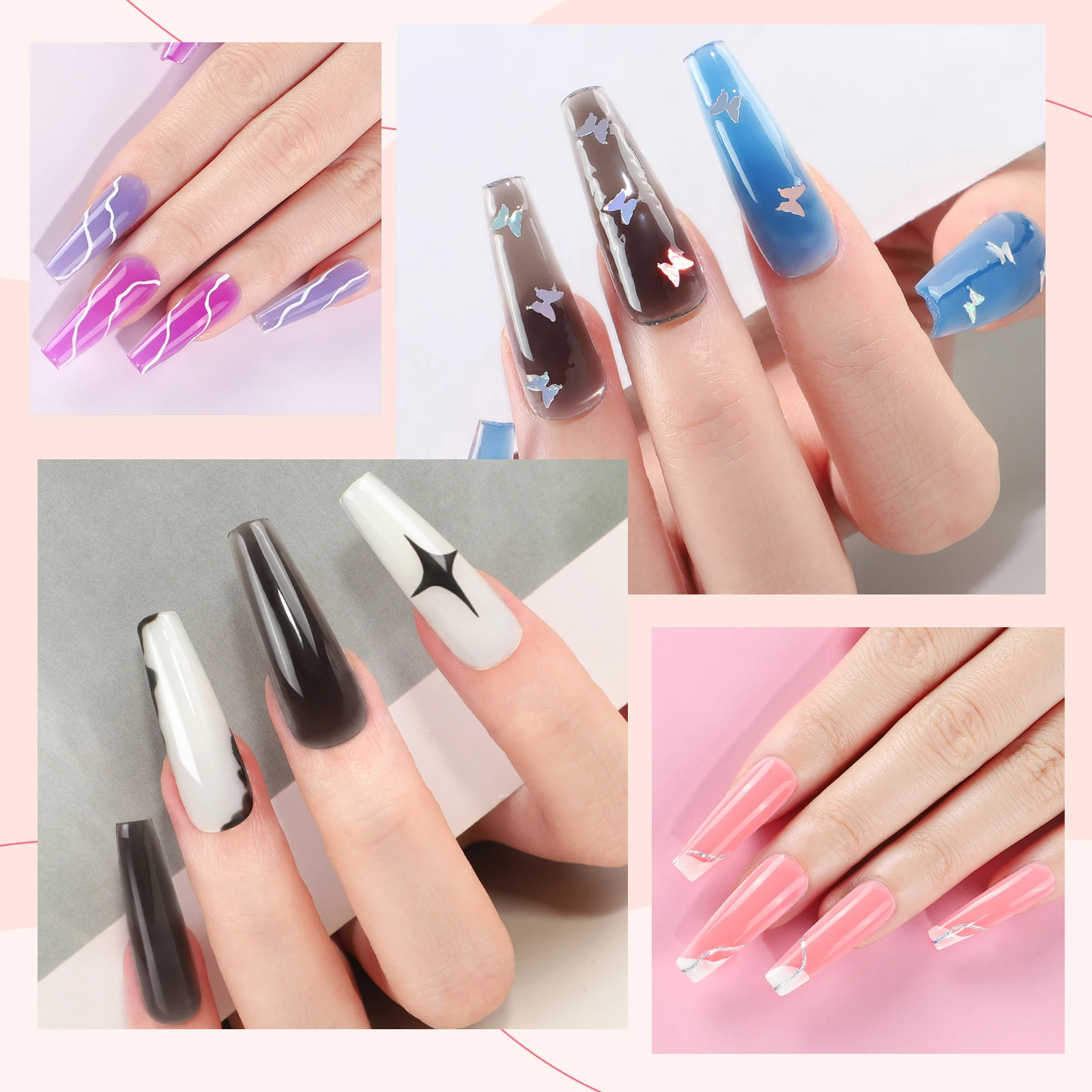 Набор Для Ногтей COSCELIA 20 Шт. С Полиметиловым Гелем Из Метакрилата Наращивания