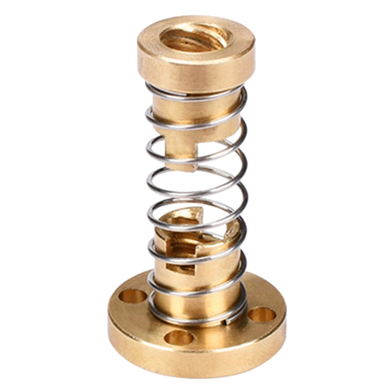 

New T8 Anti Backlash Nut Spring Loaded T8 Elimination Space For Lead Screw Threaded Rod 8MM 3D Printer Parts DIY Motor