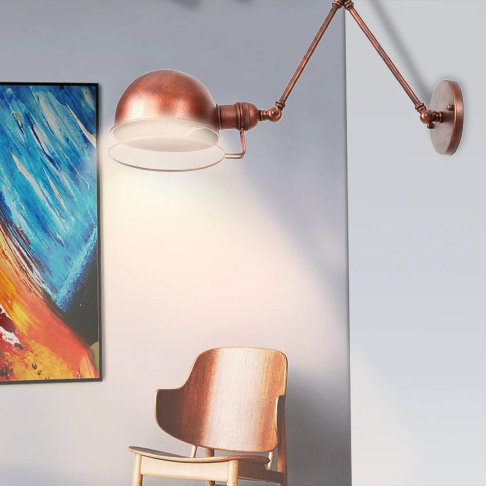 

1 Pc Adjustable Vintage Wall Lamp Long Arm Wall Light For Living Room Restaurant Hotel Bedroom Corridor Retro Industrial Lamp