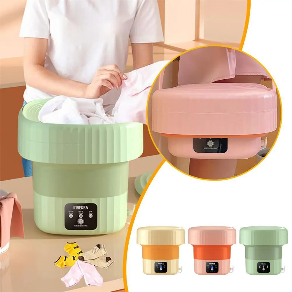 Mini Portable Travelling Washing Machine Foldable Washing Machine For Clothes With Washing Bucket For Wash Socks Underwear