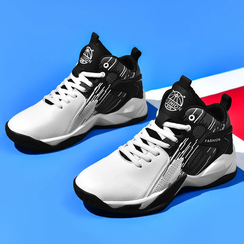 

Men Basketball Shoes Winter Lace-Up Padded Cotton Sneakers Jogging Shoe Non-Slip Rubber Sole Running Footwear Sports Zapatillas