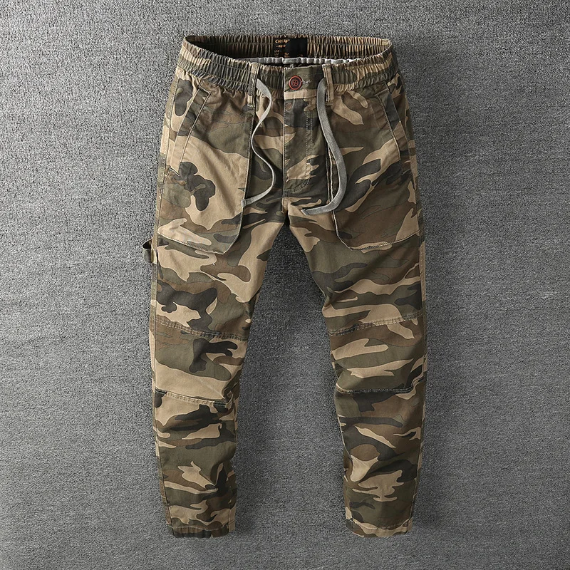 

Men's Autumn Casual Pants Full Length Multi Pockets Camouflage Cargo Pants Plus Size Loose Fashion Street Wear Sports Pants