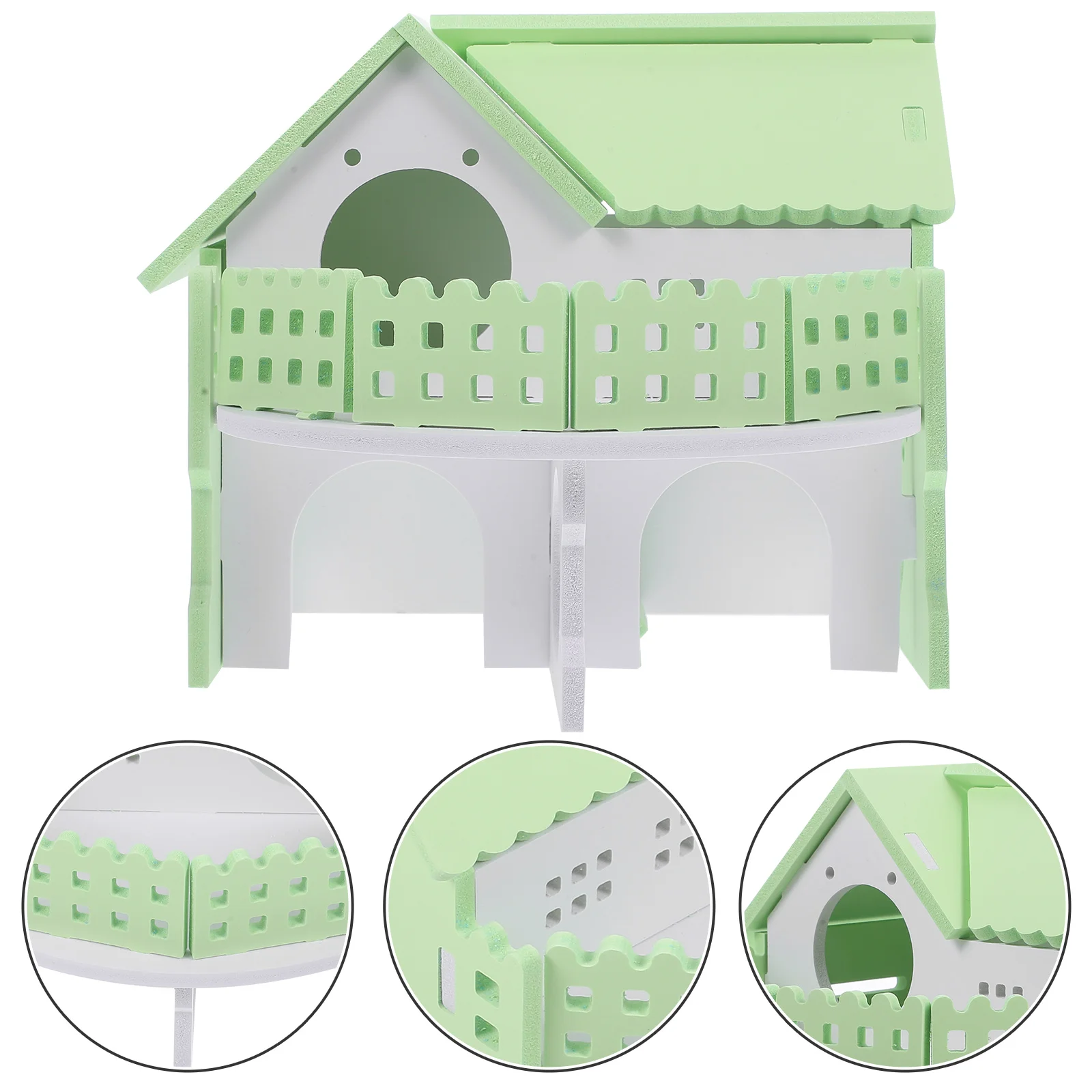

Reusable Guinea Hideout House Small Animal Wooden Hut Hamster Wood Hideout