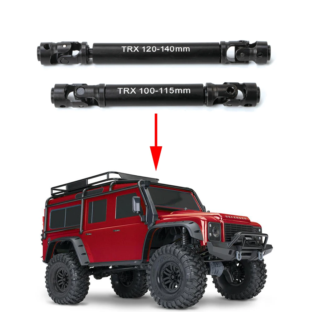 

Stainless Steel Heavy Duty Cvd Drive Shaft Universal Joint 100-115mm/120-140mm for 1/10 Rc Crawler Car TRX4 TRX6 Upgrade