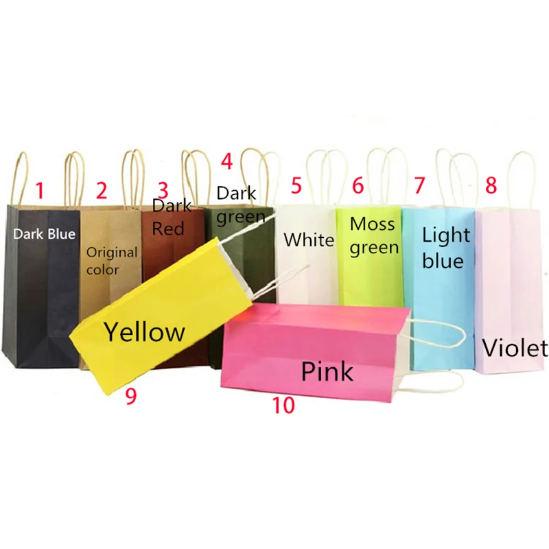 

10 шт., пакеты из крафт-бумаги, 21 х15х8 см, 8,3 дюйма