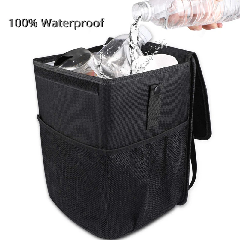 

waterproof Car Trash Can Auto Back Seat Dustbin Waste Rubbish Basket Storage Bag Garbage Dump Trash Organizer Car Accessories