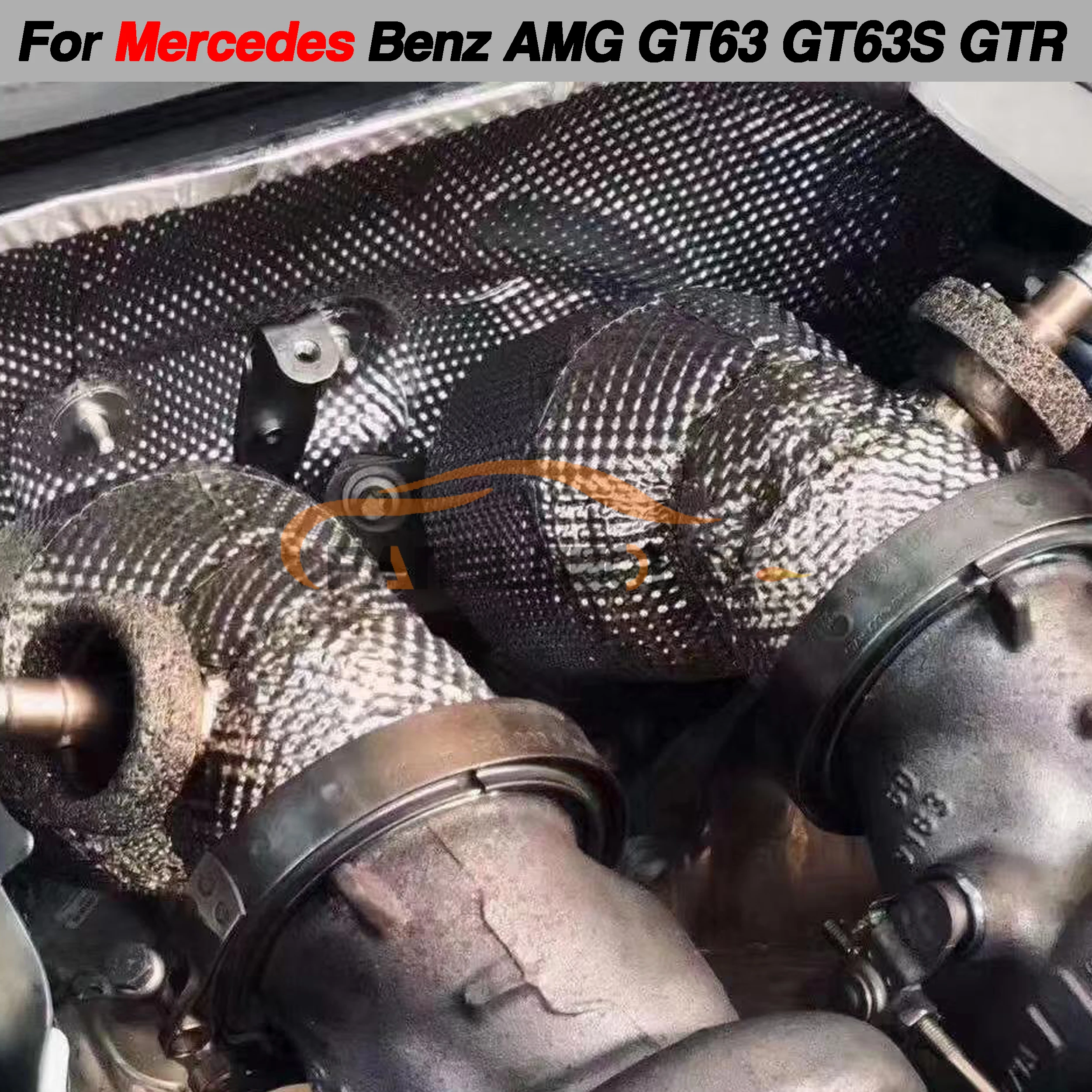 Выхлопная система для Mercedes Benz AMG GT GTC GTS GTR 4 0 T с тепловым щитком и каталитическим