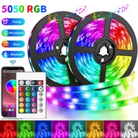 wifi led strip lights bluetooth rgb led light 5050 smd 2835 flexible 30m 25m waterproof tape diode dc wifi 24k controladapter
