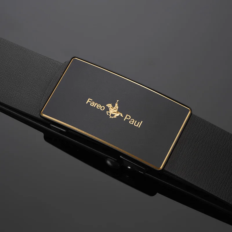 Men's belt toothless automatic buckle high-end design belt business leisure luxury men's leather belt