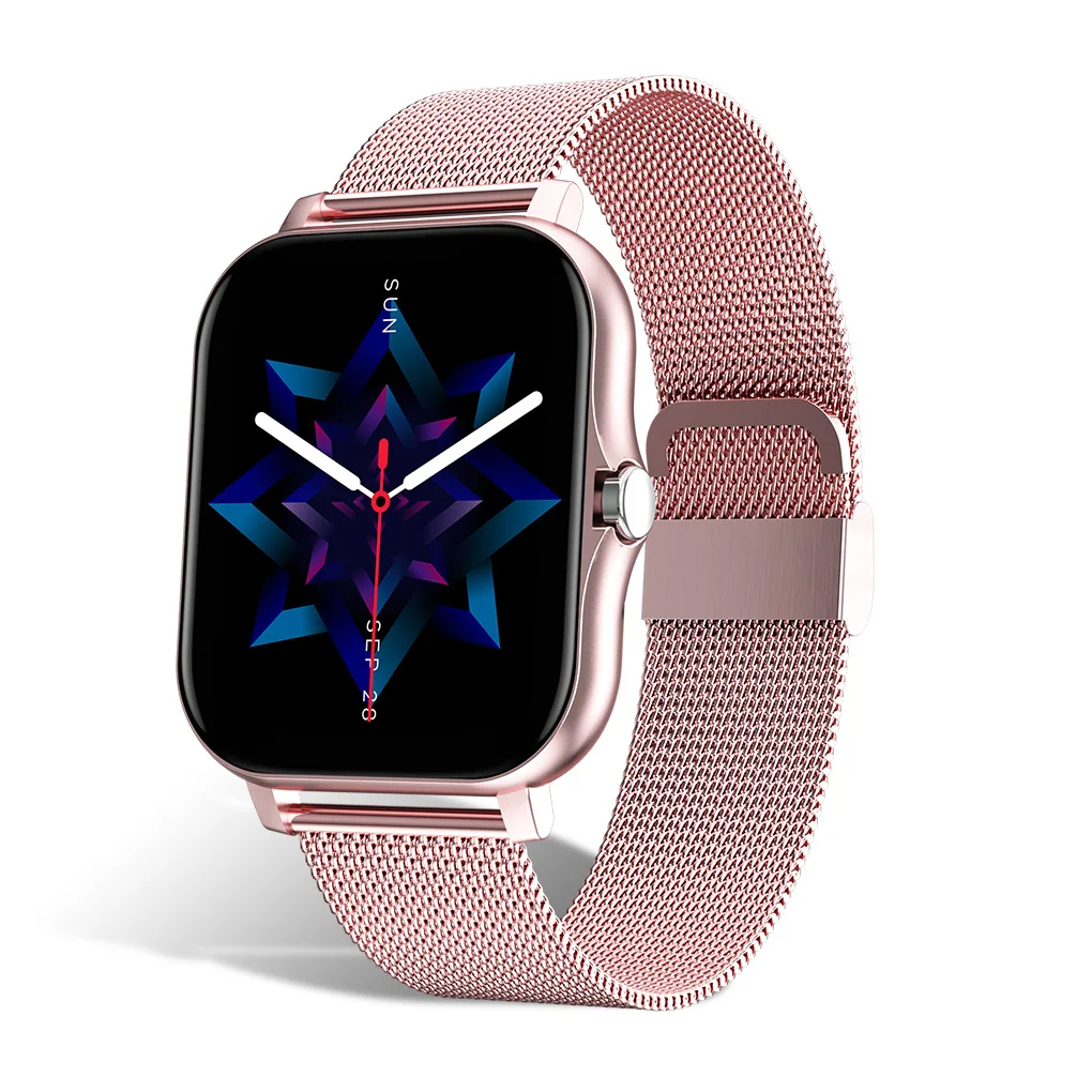 

Smart Watch Bluetooth-compatible IP67 Life Waterproof Wristwatches Fitness Music Player Smartwatch Silver Silicone Strap