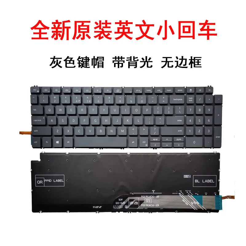 

New for DELL Inspiron 5594 7590 7591 7791 Keyboard Backlit No Frame US Black