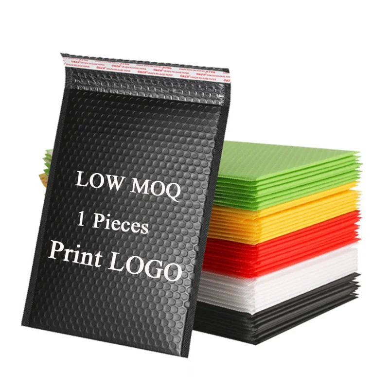 

Custom LOGO Black Poly Bubble Mailer Padded Envelope Express Shipping Mailing Courier Packaging Bags Bubble Mailers With Logo