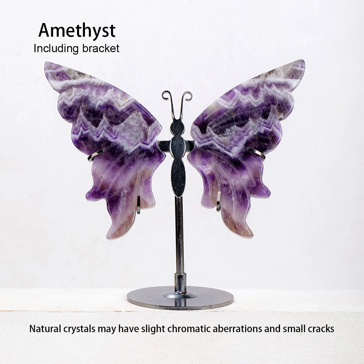 

Хрустальная подставка-бабочка с крыльями аметиста