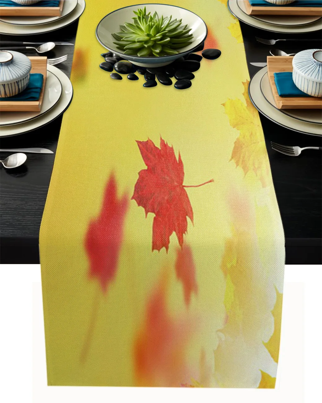 

Maple Leaf Sunshine Dream Tablecloth Table Runner Decoration Home Decor Dinner Table Decoration Table Decor