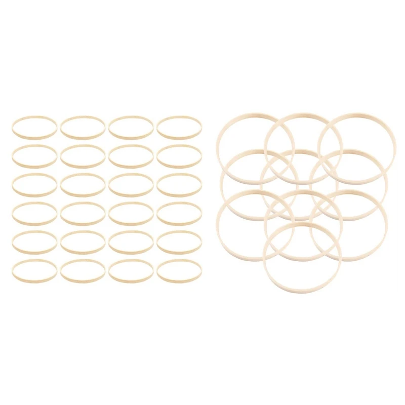 

40 шт. бамбуковые кольца макраме круглые кольца «Ловец» кольца для «сделай сам» Ловец снов 15 см и 23 см