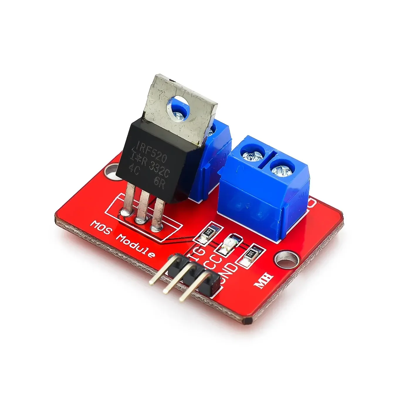 Фото ТОП Модуль драйвера MOSFET с кнопкой IRF520 для ARM Raspberry Pi №1