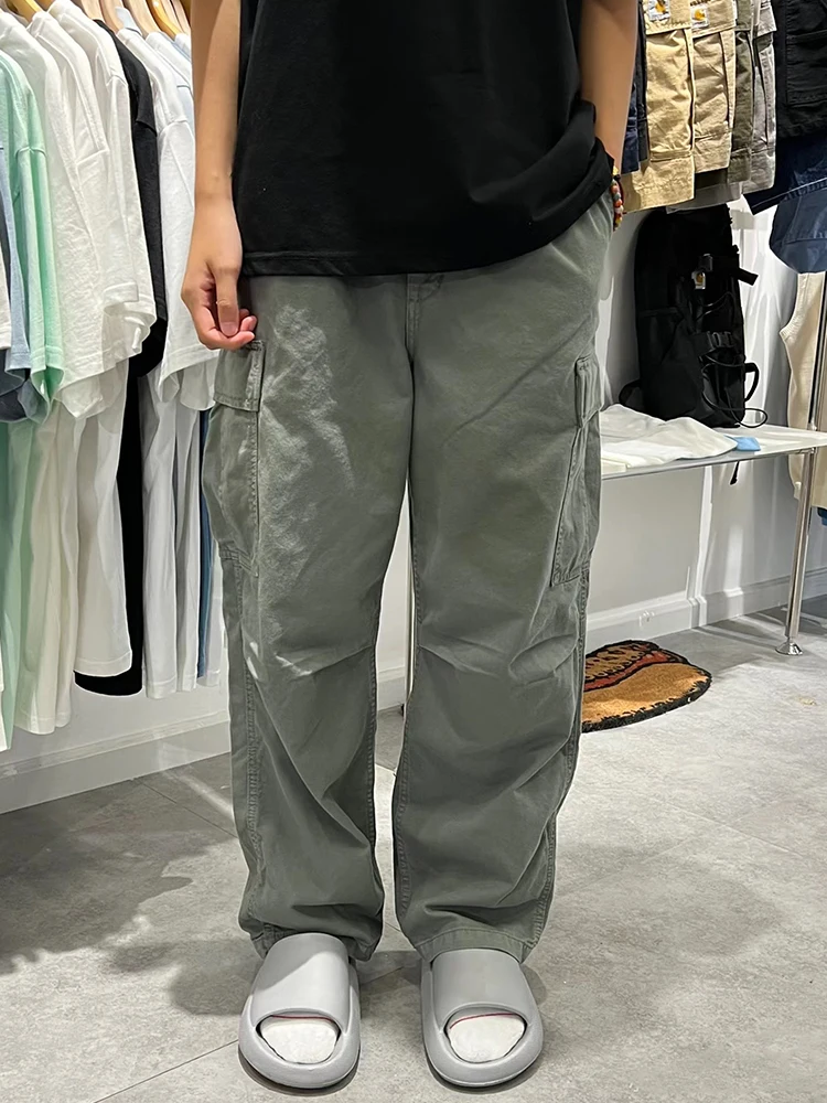 Брюки-карго мужские молодежные осенне-зимние брюки 2024 новые свободные прямые