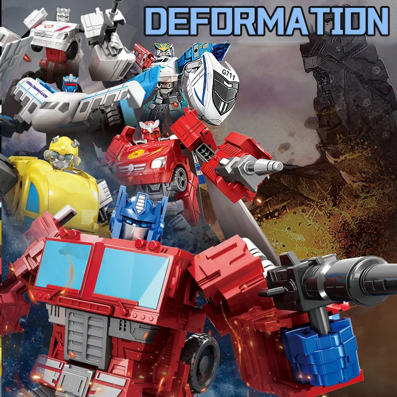 

Transformation Robot Action Figure Toy Two Forms Car Toys Cartoon Animation Model Set For Boys Birthdays Gifts
